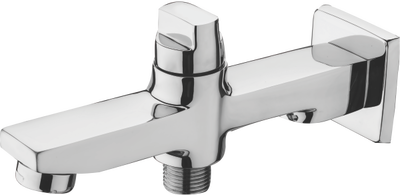 Bath Tub Spout With Button Attachment For Telephone Shower
